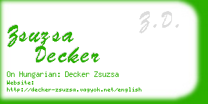zsuzsa decker business card